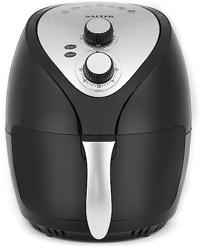 Salter EK2818HV2 3.2L Air Fryer - Compact, Hot Air Circulation, Oil Free, Removable Non-Stick Basket, Temperature Control To 200°C, 7 Functions, Small Household & Student Suitable, 30 Min Timer, 1300W