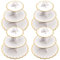 PINGEUI Paquete de 4 soportes de cartón para cupcakes de 3 niveles, soporte redondo de cartón para tartas de té de la tarde, soporte de torre para cumpleaños, fiesta, boda, Navidad, aniversario