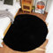 Ghouse Teppich Rund 180x180 cm Schwarz Flauschig Weich Wohnzimmer Schlafzimmer Dekoration rutschfest Kurzflor Teppich Waschbarer Carpet