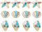 WEBEEDY 12 Stück Seestern Conch Muscheln Patch Applikation Handgefertigte Perlen Bügelbild Aufnäher mit Pailletten pplikation Kleidung Schuhe Taschen Dekoration Patch DIY
