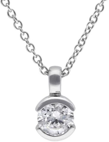 trendor Damen-Halskette 925 Silber rhodiniert Zirkonia-Collier 15142