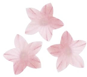 Dekora - 400 Mini Essbare Blumen für Torte aus Esspapier - Essbare Oblaten für Torten aus Esspapier - Tortendeko Essbar Rosa - 2 cm Durchmesser