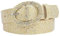 CCAIPU Damen Gürtel - 106X3.5CM, Strassbesatz & Verstellbare Schnalle (gold)
