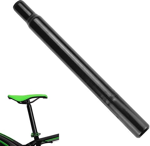 AFASOES Bicycle Seat Post, 31.8mm Bicycle Iron Seatpost Saddle Stem Cycling MTB Road Bike Seat Post 300mm Length Saddle Pole Bike Seatpost Seat Tube for MTB Road Bike BMX Fixed Gear, Black