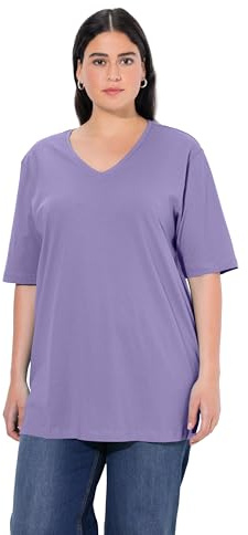 Ulla Popken Damen Shirt Blauer Flieder 62+
