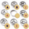 9 Pcs Mini Christmas Cookie Cutters Set,Linzer Cookie Cutters,Stainless Steel Hollow Biscuit Cutters Cookie Moulds for Party Baking DIY Fondant