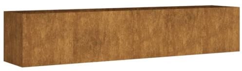 vidaXL Fioriera Rialzata da Giardino 200x40x40 cm in Acciaio Corten, fioriera, fioriera da Esterno, Vaso per Erbe aromatiche, fioriera da Giardino