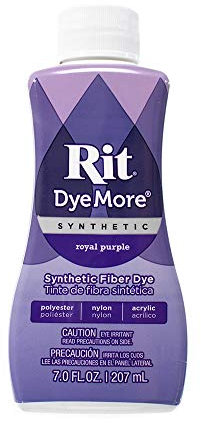 Rit DyeMore Tinte de fibra líquida sintética de 7 onzas para ropa, decoración y manualidades, morado real (paquete de 1)