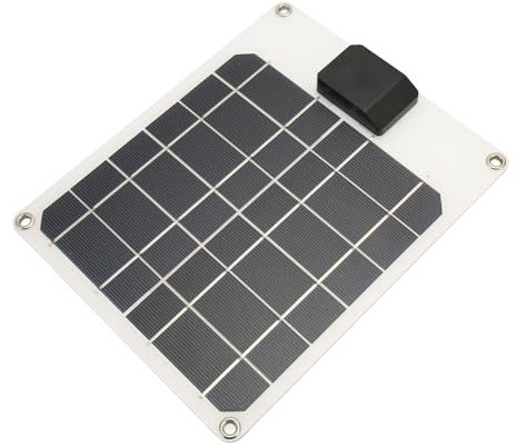 Solarpanel, 4 Tragelöcher. Solarzelle mit USB-Ausgang für Camping (WHITE)