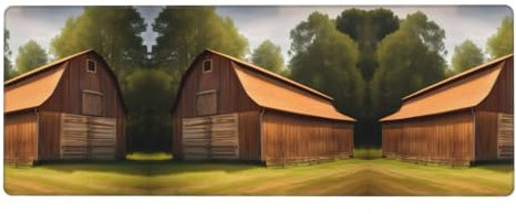 Wooden Barn Countryside Extra Large Rubber Keyboard Pad 30.5x80.0 cm (Horizontal) Mouse Pad, Home Keyboard Pad, Office Desk Pad