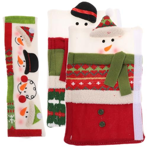 JOINPAYA 3pcs Christmas Kitchen Appliance Handle Covers Multifunctional Protector Gloves for Refrigerator Microwave Oven Christmas Holiday Decor Door Knob Protector PP Cotton Set