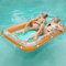 Sunrio Tanning Pool für Erwachsene, Orange, aufblasbarer Sonnenpool mit Kissenliege, Schwimmer, entworfen mit Getränkehaltern, Bräunungsliege für Pool, Strand, See, Hinterhof, Sonnenbaden, Größe XL