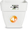 Gardebruk® 4X Pots de Fleurs Vibia Campana Blanc 30x29x29cm Cache-Pot Pot à Plantes Plastique Caisse à Fleurs Jardin