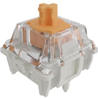 GATERON KS-20 Interruptores magnéticos de teclado naranja de doble riel, lineales prelubricados de fábrica, interruptores de llave previa al viaje para teclado mecánico (70 unidades)