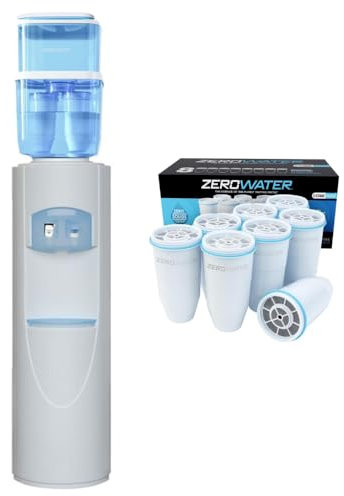 ZeroWater Sistema di filtraggio dell'acqua da 18,9 litri + 8 filtri + radiatore Oasis FRX bianco