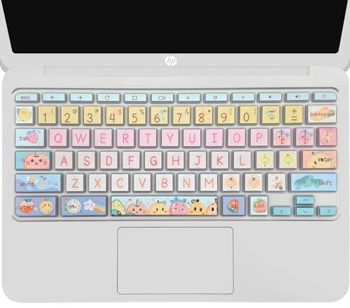 WSLUCKO Keyboard Cover Skin for HP Chromebook 11 x360 11.6,G2/G3/G4/G5/G6 EE/G7 EE 11.6, 14-ca 14-ak14-X Series/HP Chromebook 14 G2 G3 G4 Keyboard Protector,Cute Fruits