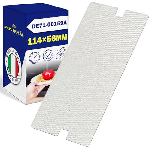 MONTERAL Placa Mica Microondas 114x56 mm con Código Original DE71-00159A para Samsung - Made IN Italy