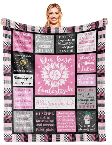 Gute Besserung Geschenke für Frauen, Gute Besserung Geschenke, Aufmunterung Geschenke, Manchmal Vergisst du Das du Großartig Bist, Geschenke Gute Besserung für Frauen Männer Kinder, Decke 150x130CM