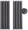 Gardinen mit Kräuselband Blickdicht 250 x 200 cm Thermo Vorhang Kälteschutz Blackout Verdunkelung Fenstervorhang 2Er Set für Schiene Blackout Curtains, Dunkelgrau