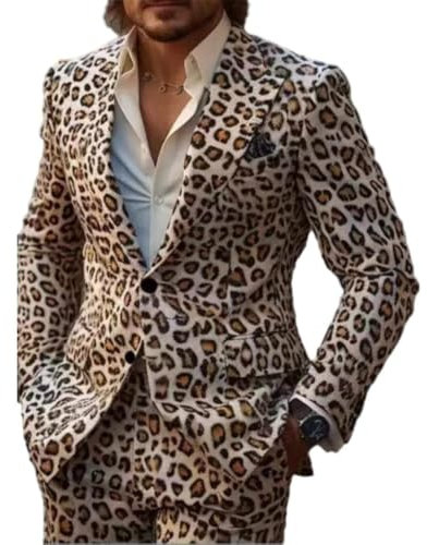 ZACOLLAN Anzug Männer Casual Trend Druck Anzug Jacke Männer Mode Urban Temperament Longsleeve Anzug Herren Slim Fit Leichte Komfortabel Blazer Herren B-14 XL