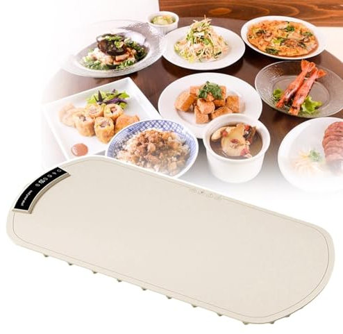 HCAUYNN Plato Calentador Flexible De Silicona, Bandeja Calentadora EléCtrica Enrollable para Mesa De Comedor, Tablero De Aislamiento TéRmico para Alimentos Tipo Bufé,110V