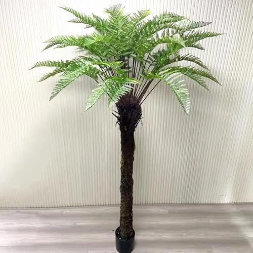 QTYQWC Indoor Artificial Plant Wholesale Large New Zealand Silver Fern Artificial Tree Landscape Window Floor Decoration Green Plant Landscaping 0.7m Decoration