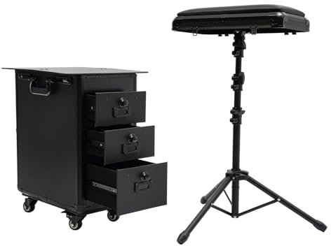 TONFEION Koffer Groß Leicht Rollkoffer Reisekoffer Handgepäckkoffer Make Up Koffer mit 3 Schubladen + Kombinationsschloss + Rollen 360° Drehbar, 20kg Tragfähigkeit