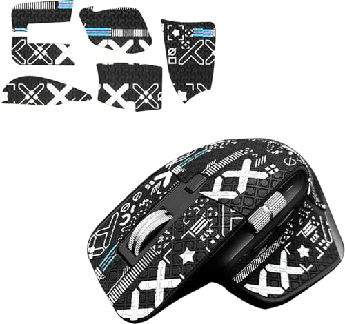 KZIOACSH Grip Tape for Logitech MX Master 3S/Master 3 Wireless Gaming Mouse, Ultra-Thin Anti Slip Sweat-Proof Cut to Fit Replacement Grip Stickers Anti-Scratch Self-Adhesive Side Panels Mouse Skins