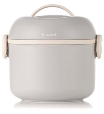 Jané Termo para Papilla 1 Litro, Mantiene hasta 12H Frio 6h Calor, Contenedor Interior Extraíble, Acero Inoxidable, Libre BPA, Beige