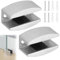 Lot de 2 rails de guidage en verre, acier inoxydable 304 pour porte coulissante, rouleau de guidage pour porte coulissante sans cadre