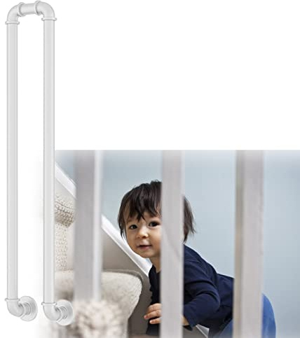Side Mount Railing Handrails for Indoor Stairs - Balusters, Garden/loft/Corridor/Villa/Hotel Safety Hand Rail(White,100cm(39))