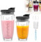 CJBIN Lot de 2 verres de rechange pour ninja, gobelet de rechange avec 2 joints pour robot de cuisine Ninja SS100, SS101, SS300, 18 oz et 24 oz