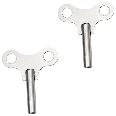 NUOBESTY 2 Stück Stahl Uhrenaufziehschlüssel Professionelles Wickelwerkzeug Für Mechanische Stand Und Tischuhren Mit 4,4mm Kaliber Langlebig Präzise Für Uhrenreparatur Zu Hause Und Werkstatt