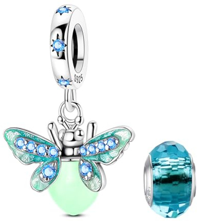 LNQOBU Charms Colgante Camaleón Charm Donna Argento Sterling 925Bead Charme da Donna per Bracciali e Collane