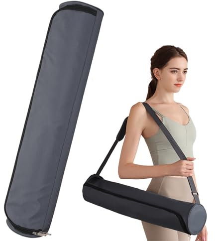 Yoga Mat Bag, Exercise Mat Carrier, Waterproof Fitness Tote, Adjustable Strap, Zipper Pocket Storage, Lightweight Build, Easy Transport, Sweat Protection, Perfect for Gym, Studio, (Oxford Cloth)