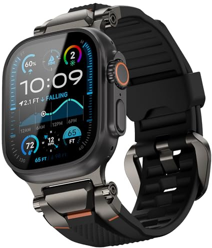 ULTIMAL Compatible con Apple Watch Ultra 3/2/1 pulsera de 49 mm, pulseras de reloj para hombres, correa deportiva resistente de metal de alta calidad