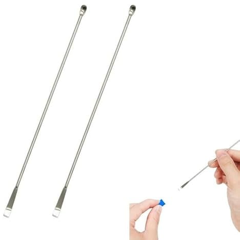 Laborspatel Edelstahl, Laborspatel, Spatel Labor Edelstahl, Laborlöffel, Micro Probenlöffel, Doppelkopf Löffelspatel, Spatel Labor, Löffel Labor, Probenahme Scoop, Wiederverwendbar, 20cm, 2 Stück