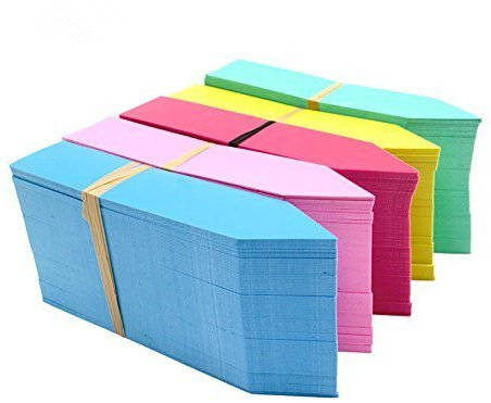 KINGLAKE 500 pezzi 10x 2CM etichette targhette per piante etichetta di plastica giardino esterna ,colore