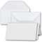 25x weißes DIN Lang Falt-Karten-Set mit Leinen-Prägung - 10 x 21 cm - mit Brief-Umschlägen & Einlege-Blätter - Komplettpaket inklusive hochwertiger Box - von GUSTAV NEUSER