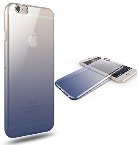 Shot Case – Silicone Degrade Case for Apple iPhone 6/6S Bi-Colour Soft Gel Protection (Black)