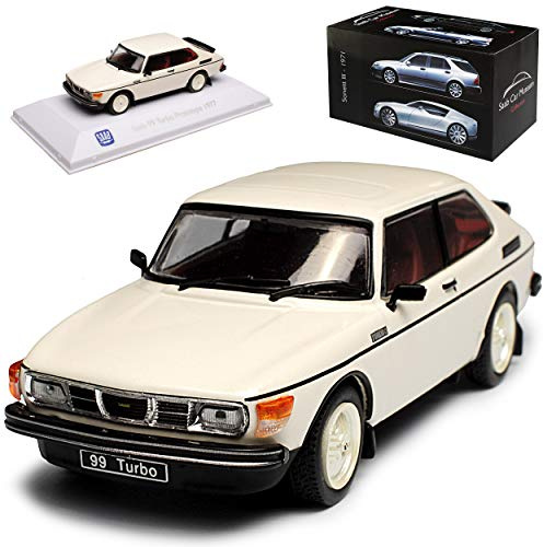Atlas Saab 99 Turbo Prototype Coupe Weiss 1968-1984 1/43 Modell Auto