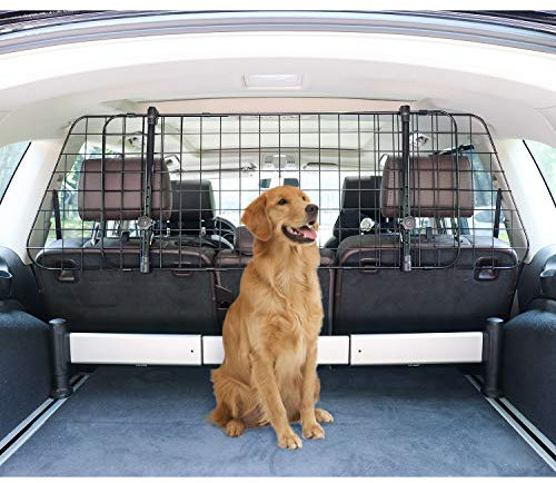 Amazon Basics Adjustable Dog Car Barrier, 41 cm, Black