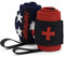 Harbinger Red Line 45,7 cm Gewichtheber-Handgelenkbandagen für Damen und Herren (Paar), Unisex-Erwachsene, Red Line Wrist Wraps, Flagge