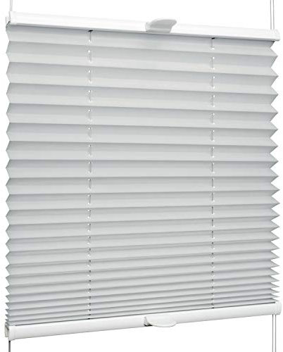 SchattenFreude Plissee nach Maß für Fenster & Tür | Zum Anschrauben in der Glasleiste | Silber, Breite: 1101-1200mm x Höhe: 1501-2000mm