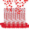 Party Factory 10er Set Party Popper, 40 cm, Rote Rosen Konfetti, bis 8 m Effekthöhe, Konfettiregen für Hochzeit, Valentinstag oder Junggesellenabschied