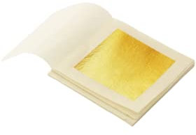 Hoja de oro puro de 24 quilates, 20 hojas, 4 x 4 cm