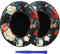 Beats Studio 3 Ear Pads, BUTIAO Replacement Protein Leather Earpads Memory Foam Ear Cushion Cups Repair Parts for Beats Studio 3 Studio 2 Wireless Wired Headphones by Dr.Dre (Black Floral)