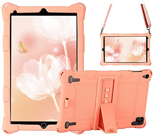 AKNICI 10 Pollici Custodia Cover per YOTOPT G12 U10 N10 10 Pollici/GOODTEL G2/DUODUOGO P8 G12/YUMKEM T13/YESTEL X2/(J U S Y E A) J6/AOYODKG 10.1 Pollici Tablet, Kickstand Tracolla - Rosa