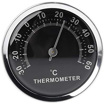 GUMEI Mini 58mm Termometro per Auto Indicatore di Temperatura analogico Meccanico con Adesivo in Pasta
