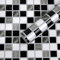 Fantasnight Mosaic Tile Stickers Peel and Stick Wall Tiles 60 × 500cm Marble Stick on Roll Vinyl Wrap Self Adhesive Wallpaper Sticky Back Plastic Backsplash for Kitchen Bathroom